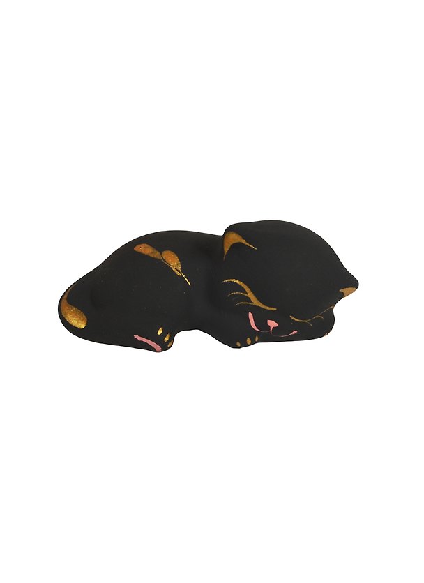 Фигурка декоративная керамика Котик спящий черный (8х3х4) (671068) 2467502 — 1