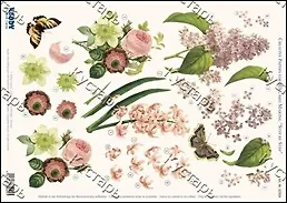 Аппликация бумажная вырубная для объемных рисунков (G82104) Цветы 4 2260942