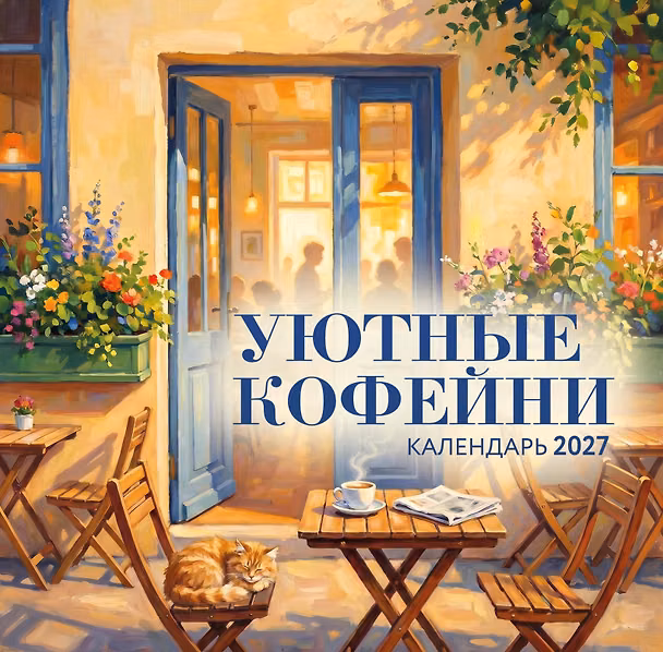 Календарь 2027г 300*300 "Уютные кофейни" настенный, на скрепке 3174354 — 1