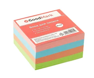 Блок-куб 90*90*45 цветной, непроклеенный, GoodMark 3059561