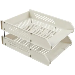 Лотки горизонтальные 02шт "Classic" серые, на металлических стержнях