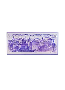 Магнит металлический плоский с синим рисунком "Нижний Новгород" (02-2-76)