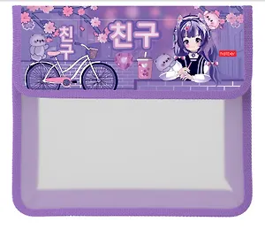 Папка для тетрадей А5 "Друг всегда рядом" пластик, липучка.