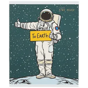 Тетрадь в клетку Listoff, "Астронавт в отпуске", 48 листов, в ассортименте