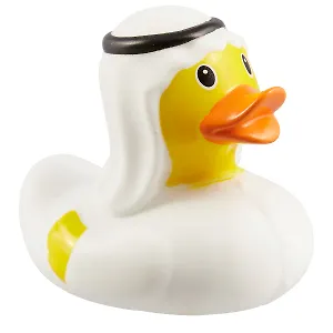 Игрушка для ванной, уточка резиновая FUNNY DUCKS "Уточка шейх"  (1853)