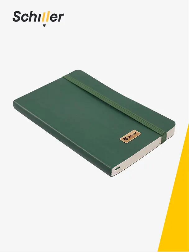Записная книжка «Elegance» А6-, 80 листов в линейку, зеленая, сшивка, Schiller 3095779 — 2