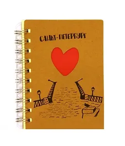 Записная книжка А6 96л лин. СПб "Мосты" спираль