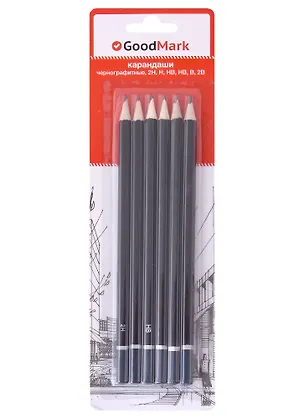 Карандаши GoodMark, чернографитные 6 штук 2893715