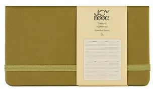 Планинг недат. 64л "Joy Book" оливковый, карманный, иск.кожа 7Б, скругл.углы, тонир.блок, резинка, офсет, ляссе 2993843