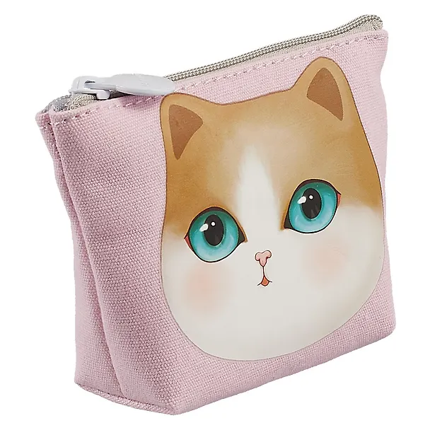 Кошелек на молнии Кошка Miaomi (ткань) (11х8) (LG-10878) 2650162 — 2