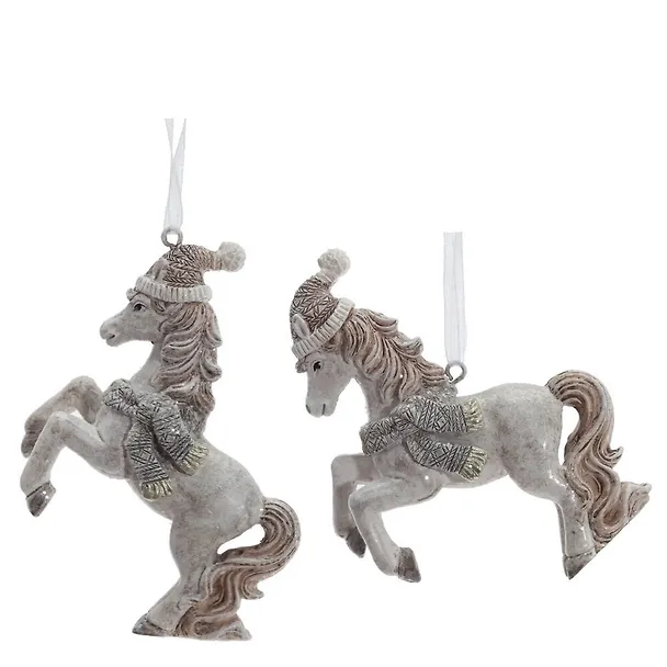 Фигурка декоративная подвесная Лошадка серая, 2 варианта (9х2х8) 3126937 — 1