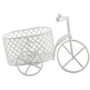 Кукольные аксес. из металла Велосипед с корзиной (11001705) (8х9,5) (белый) (2 вида) (