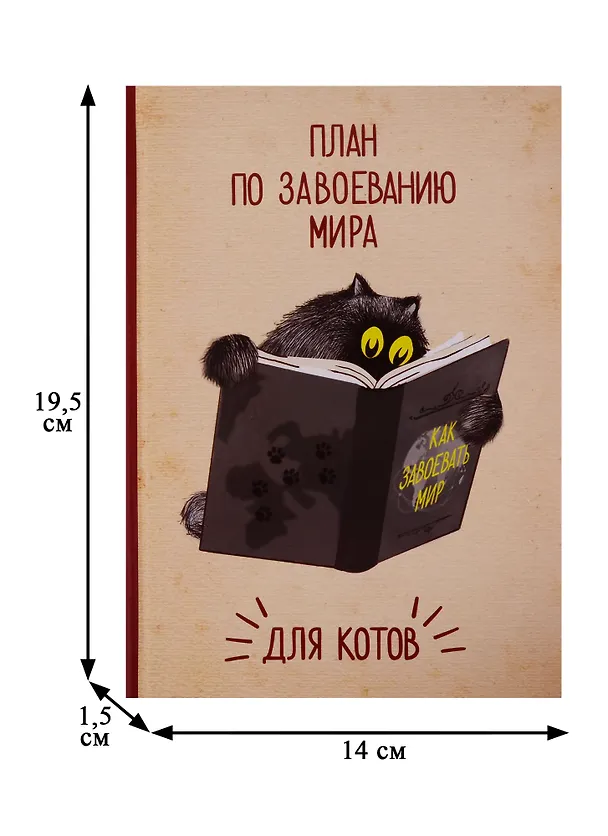 Блокнот План по завоеванию мира для котов (крафт) 2704936 — 3