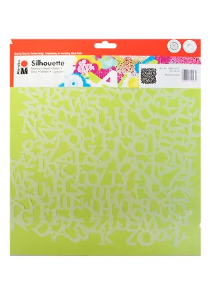 Трафарет-силуэт Marabu 011 Алфавит перемешанный (028900011) (30х30см) 2418767