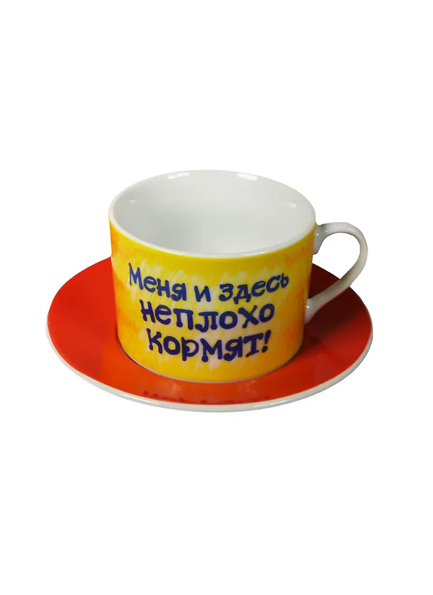 Набор кружка с блюдцем Котэ (200мл) (847078) 2451913 — 1