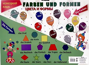 Учебный плакат. Немецкий язык. Цвета и формы. (Формат А2)