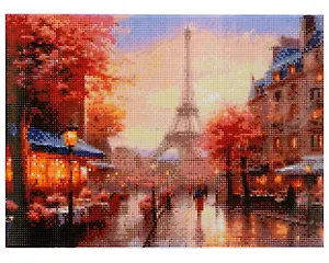 Алмазная мозаика с подрамником, с полным заполнением "Розовый Париж", 30 х 40 см