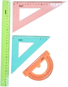 Набор, чертежный, Рантис, 2 треугольника, 16 см. и 12 см.+линейка 30 см.+транспортир 180