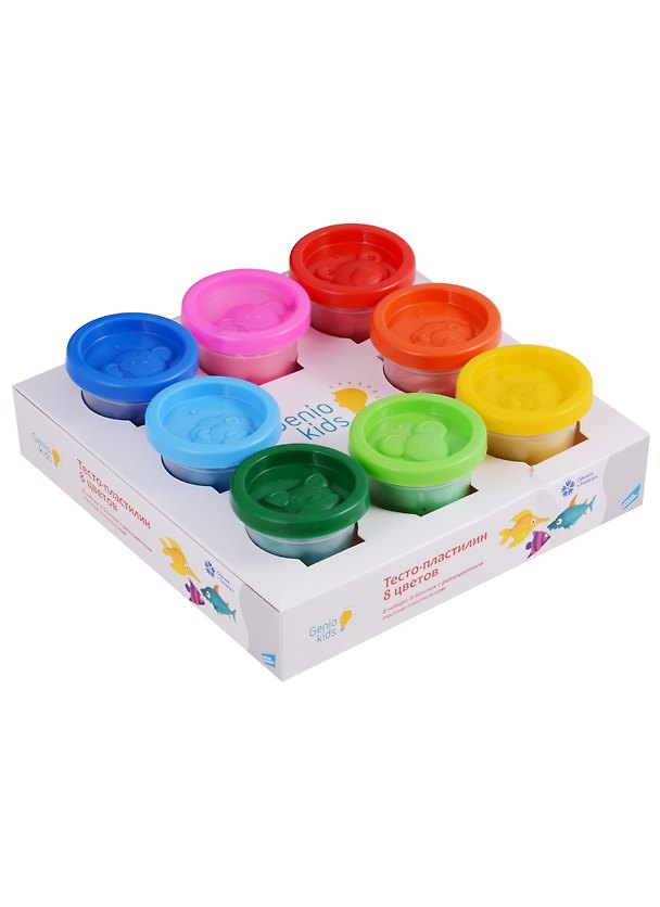 Набор для лепки Genio Kids Art. Тесто-пластилин, 8 цветов 2651099 — 1