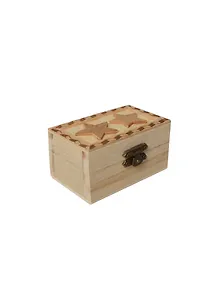 Шкатулка для росписи 2 звезды (115239) (9х5х5,5см)