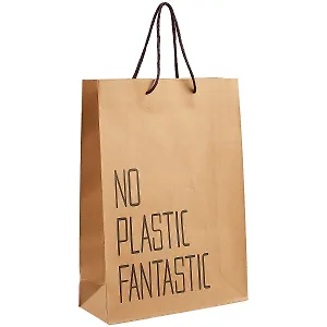 Пакет А4 "NO PLASTIC FANTASTIC" крафт, нейтр.