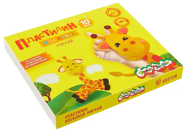 Пластилин 10цв 150г восковой "Каляка-Маляка" стек 3044993 — 4