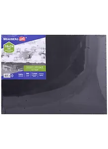 Холст на картоне 18*24см грунт, хлопок, мелкое зерно, черный, (МДФ), BRAUBERG ART CLASSIC, 191677