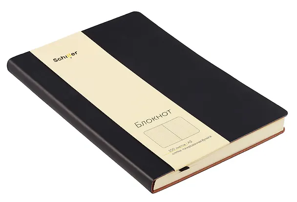 Книга для записей А5, 100 листов в клетку, черная, Schiller 3031818 — 9