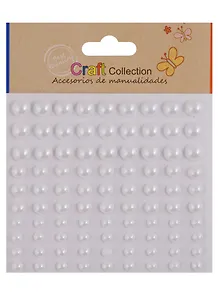 Полубусины жемчуг микс размеров, 90 шт, рисовый белый