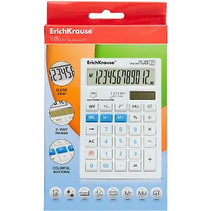 Калькулятор настольный 12-разрядов White CC-352, в коробке, ErichKrause