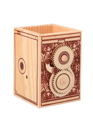 Стакан офисный деревянный Часы KY003 315646