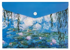 Папка-конверт А5 на кнопке "Клод Моне. Водяные лилии"