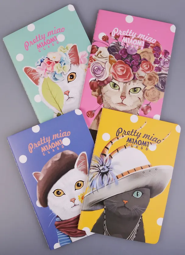 Тетрадь общая «Pretty cat», 40 листов в клетку, А5, в ассортименте - Languo 239340 — 2