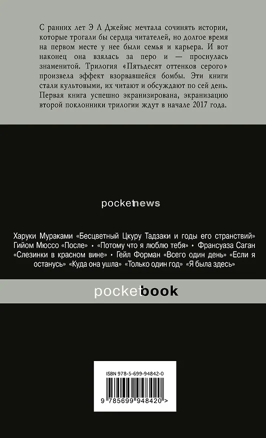 Книга Пятьдесят оттенков серого (Эрика Л. Джеймс) — 2