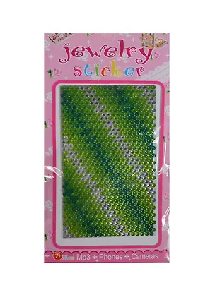 Набор д/творчества Стразы литые для телефона на картонке Jewelry sticker (1461-1/30) (желто-зеленые) 2424810
