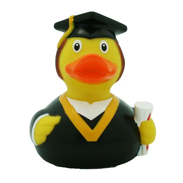 Игрушка для ванной, уточка резиновая FUNNY DUCKS "Уточка студент" (1887) 2530539 — 2
