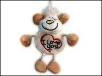 Мягкая игрушка Овечка на подвеске с надписью I Love You (10 см) (GS8542)