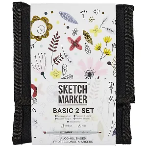 Маркеры 12цв "Basic 2", сумка-органайзер, Sketchmarker