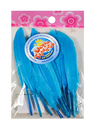 Набор перьев для декора синие (511677) (20шт.) (14х1,5х0,1см) (Школа талантов) (упаковка) 2425753