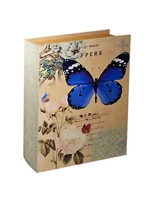 Сувенир, Шкатулка-книга Бабочка с розами (30*23,5*7,3)