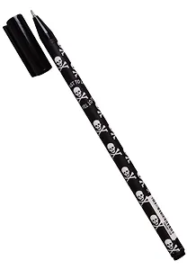 Ручка гелевая "Черепа", синяя