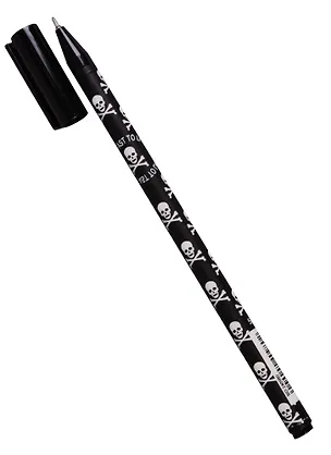 Ручка гелевая "Черепа", синяя 240980