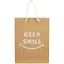 Пакет А5 "KEEP SMILE" бел.шрифт, крафт, нейтр. — 261329 — 2