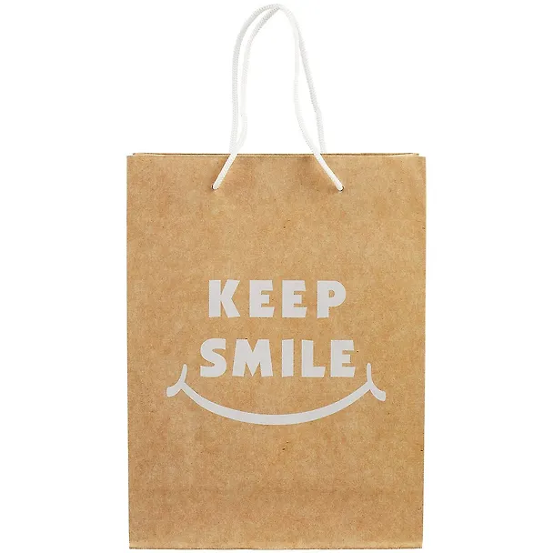 Пакет А5 "KEEP SMILE" бел.шрифт, крафт, нейтр. 261329 — 2