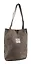 Сумка-шоппер с кнопкой серая (вельвет) (33х31) Bookvalno — 3027382 — 1