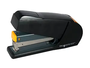 Степлер №24 25л пластиковый, силосберегающий, полнозагрузочный, черный, к/к, Silwerhof