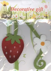 Наклейка войлок ягодка земляничка (566271) (17х12см) (упаковка)