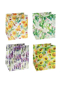 Пакет подарочный бумажный А3 32*42*11.5 "Цветы акварель", жен., мат. ламинат, Kairui