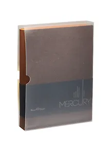 Ежедневник недат. А5 136л "MERCURY" коричневый, иск.кожа, тонир.блок, оранж.обрез, ляссе с мет.шильдом, Bruno Visconti
