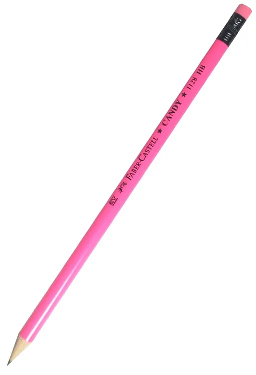 Карандаш Faber-Castell, Candy, чернографитный HB с ластиком 231308 — 1